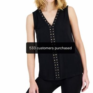 Black studded tank top brand new